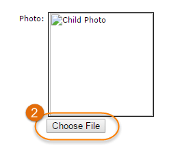 choose file to add child photo