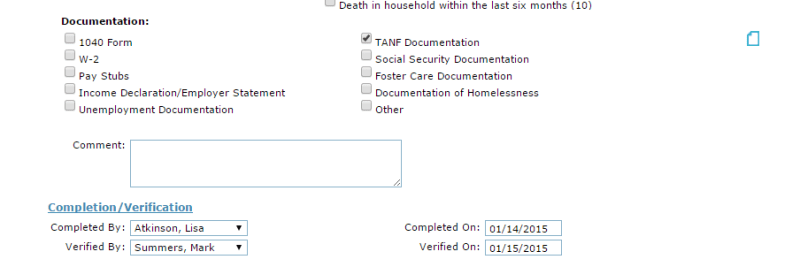 eligibility vertification
