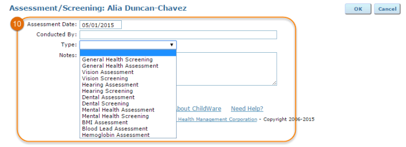 adding screening assessment